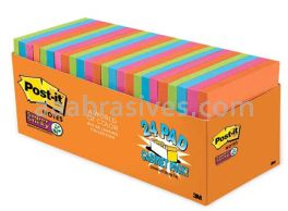 Post-it&trade; Super Sticky Notes 654-24SSAU-CP 3 in x 3 in Rio de Janeiro Collection 3M 7100083624