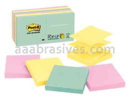 Post-it&trade; Pop-up Notes R330-12AP 3 in x 3 in Pastel Colors 3M 7100086916