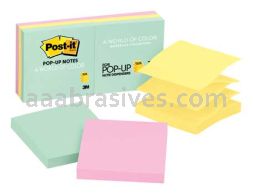 Post-it&trade; Pop-up Notes R330-AP 3 in x 3 in Pastel Colors 3M 7100086917
