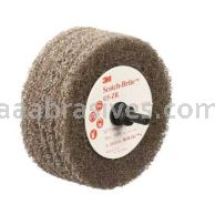3M&trade; 7100088221 3 x 1-3/8 A/O Medium Scotch-Brite&trade; Roloc&trade; Cut and Polish Flap Brush