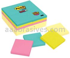 Post-it&trade; Super Sticky Notes 654-24SSCYM 3 in x 3 in Miami Collection 3M 7100088279