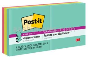 Post-it&trade; Super Sticky Pop-up Notes R330-6SSMIA 3 in x 3 in Miami collection 3M 7100088533