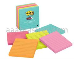 Post-it&trade; Super Sticky Notes 675-6SSMIA 4 in x 4 in Miami collection 3M 7100088534