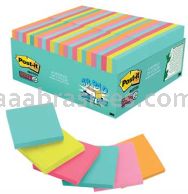 Post-it&trade; Super Sticky Notes 654-48SSMIA-CP 3 in x 3 in Miami Collection 3M 7100088756