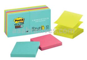 Post-it&trade; Super Sticky Pop-up Notes R330-10SSMIA 3 in x 3 in Miami collection 3M 7100089132