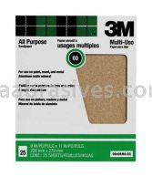 3M&trade; 7100089198 9 x 11 80 Grit Pro-Pak&trade; Aluminum Oxide Sheets for Paint and Rust Removal