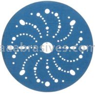 3M&trade; 7100091093 6” #150 Grit Hookit&trade; Blue Abrasive Disc 321U Multi-hole