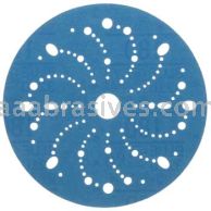 3M&trade; 7100091094 6” #180 Grit Hookit&trade; Blue Abrasive Disc 321U Multi-hole