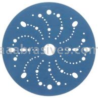 3M&trade; 7100091098 6” #400 Grit Hookit&trade; Blue Abrasive Disc 321U Multi-hole