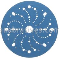 3M&trade; 7100091111 6” #800 Grit Hookit&trade; Blue Abrasive Disc 321U Multi-hole