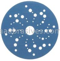 3M&trade; 7100091239 5” #400 Grit Hookit&trade; Blue Abrasive Disc Multi-hole