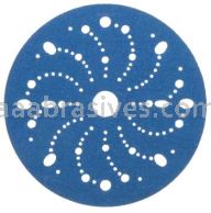3M&trade; 7100091244 6” #80 Grit Hookit&trade; Blue Abrasive Disc Multi-hole