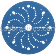 3M&trade; 7100091245 6” #120 Grit Hookit&trade; Blue Abrasive Disc Multi-hole