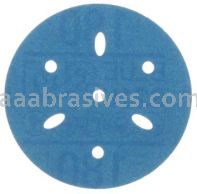3M&trade; 7100091344 3” #180 Grit Hookit&trade; Blue Abrasive Disc Multi-hole