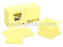 Post-it&trade; Super Sticky Pop-up Notes R330-10SSCY 3 in x 3 in Canary Yellow 3M 7100096705
