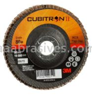 3M&trade; 7100097627 4 x 5/8 80+ Grit 967A T29 Cubitron&trade; II Flap Disc