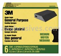 3M&trade; 7100101537 General Purpose Sanding Sponge Single Angle 2-7/8x4-7/8x1 Medium