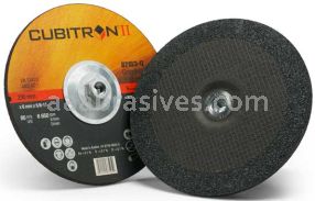3M&trade; 7100103313 9 x 1/4 x 5/8-11 T27 Cubitron&trade; II Depressed Center Grinding Wheel 87153
