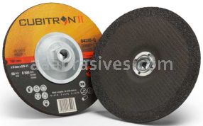 3M&trade; 7100103317 7 x 1/4 x 5/8-11 T27 Cubitron&trade; II Depressed Center Grinding Wheel 64319