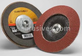 3M&trade; 7100104908 7 x 5/8-11 60+ Grit 969F T29 Cubitron&trade; II Flap Disc