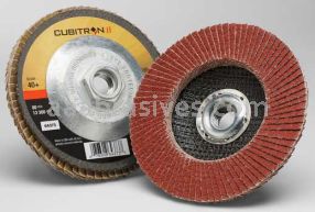 3M&trade; 7100104925 4-1/2 x 5/8-11 40+ Grit 969F T27 Cubitron&trade; II Flap Disc
