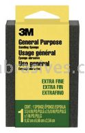 3M&trade; 7100113608 Sanding Sponge 3-3/4x2-5/8x1 Extra Fine