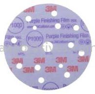 3M&trade; 7100123053 6” P600 Grit 260L Hookit&trade; Purple Finishing Film Abrasive Disc