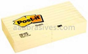 Post-it&trade; Notes 630-6PK 3 in x 3 in Canary Yellow 3M 7100137927