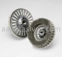 3M&trade; 7100138175 4-1/2 x 5/8 120 Grit BD-ZB White 11 Internal Scotch-Brite&trade; Bristle Disc