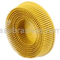 3M&trade; 7100138320 3 x 5/8 80 Grit TR RD-ZB Yellow Scotch-Brite&trade; Roloc&trade; Bristle Disc