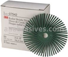 3M&trade; 7100138325 3 x 3/8 50 50 Grit Scotch-Brite&trade; Radial Bristle Disc