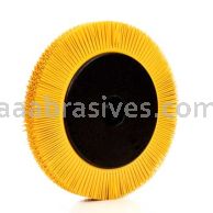 3M&trade; 7100138333 8 x 1 x 1-1/4 80 Grit Scotch-Brite&trade; Radial Bristle Brush with Flange