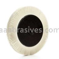 3M&trade; 7100138334 8 x 1 x 1-1/4 120 Grit Scotch-Brite&trade; Radial Bristle Brush with Flange