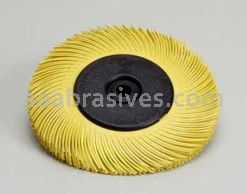 3M&trade; 7100138337 7-5/8 x 1 x 1-1/4 T-C 80 Grit Scotch-Brite&trade; Radial Bristle Brush with Flange