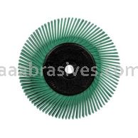 3M&trade; 7100138347 6 x 1/2 x 1 50 Grit Scotch-Brite&trade; Radial Bristle Brush with Adapter