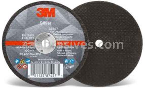 3M&trade; 7100138406 3 x .035 x 1/4 Type 1 Silver Cut-Off Wheel 87457