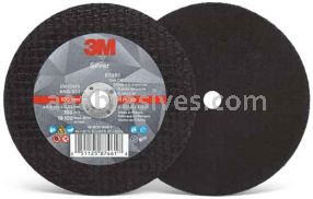 3M&trade; 7100139214 4 x .035 x 3/8 Type 1 Silver Cut-Off Wheel 87461