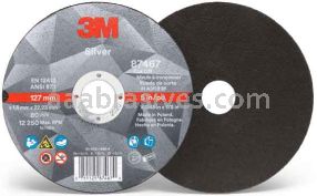 3M&trade; 7100139236 5 x .045 x 7/8 Type 1 Silver Cut-Off Wheel 87467