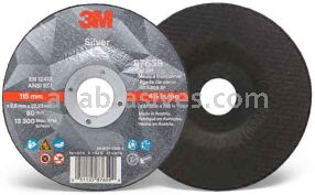 3M&trade; 7100141055 4-1/2 x 3/32 x 7/8 Type 27 Silver Cut-Off Wheel 87659