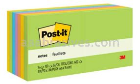 Post-it&trade; Notes 654-14AU 3 in x 3 in Jaipur Collection 3M 7100144884