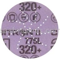 3M&trade; 7100145433 3" 320+ Grit 775L Cubitron&trade; II Hookit&trade; Clean Sanding Film Disc