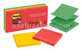 Post-it&trade; Super Sticky Pop-up Notes R330-6SSAN 3 in x 3 in Assorted Colors 3M 7100159427