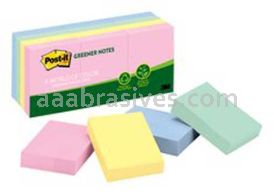 Post-it&trade; Greener Notes 653-RP-A 1-3/8 in x 1-7/8 in Helsinki Collection 3M 7100169981