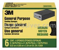 3M&trade; 7100173303 Sanding Sponge 3-3/4x2-5/8x1 Medium