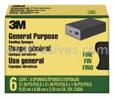 3M&trade; 7100173309 Sanding Sponge 3-3/4x2-5/8x1 Fine