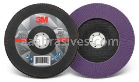 3M&trade; 7100178089 7 x 7/8 120+ Grit 769F T29 Flap Disc
