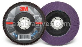 3M&trade; 7100178123 5 x 7/8 80+ Grit 769F T29 Flap Disc