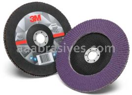 3M&trade; 7100178128 7 x 7/8 40+ Grit 769F T29 Flap Disc