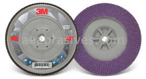 3M&trade; 7100178192 7 x 5/8-11 40+ Grit 769F T29 Flap Disc