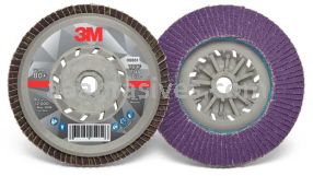 3M&trade; 7100179485 5 x 5/8-11 80+ Grit 769F T29 Flap Disc